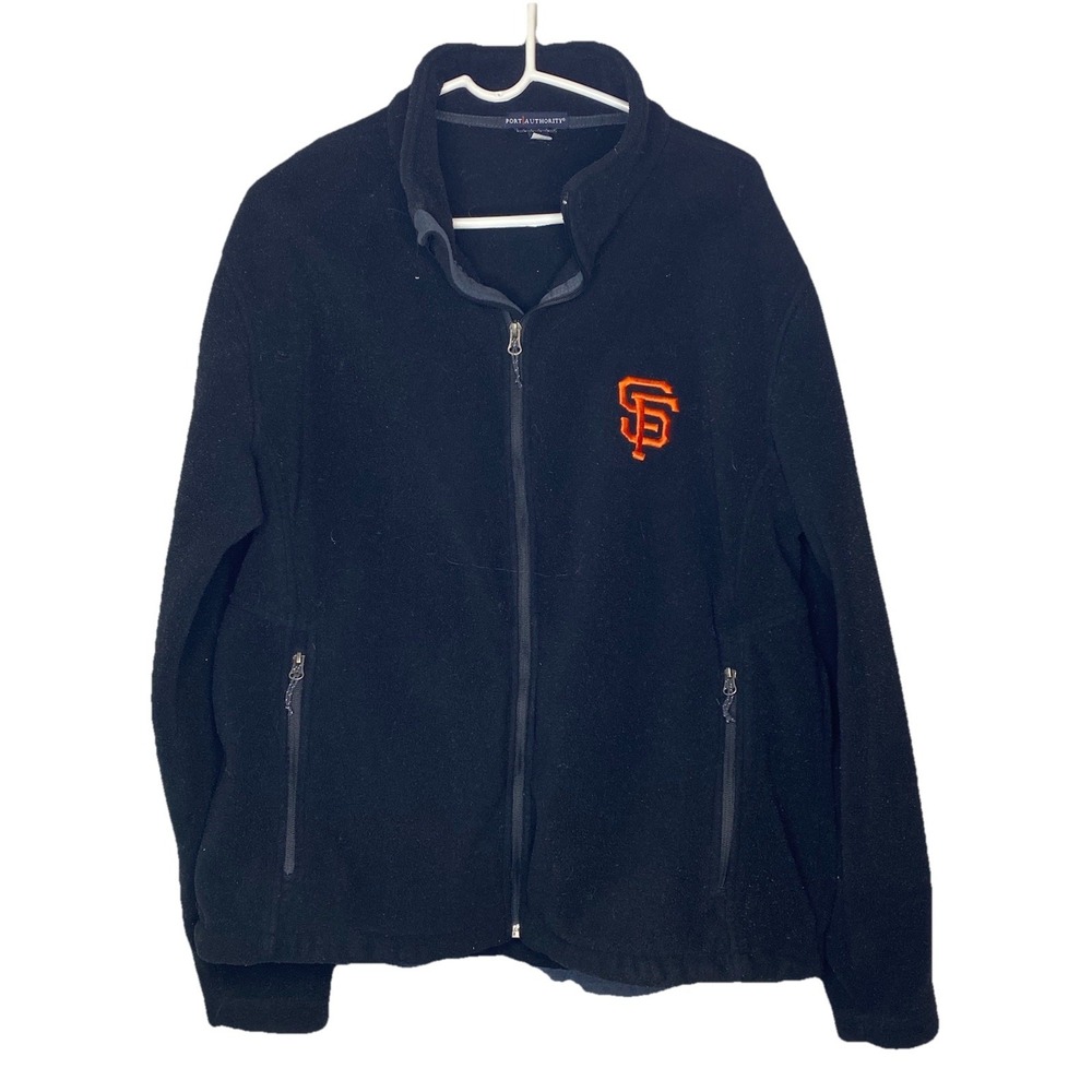 SF Giants MLB Men's Fleece Black XL Port Authority Jacket